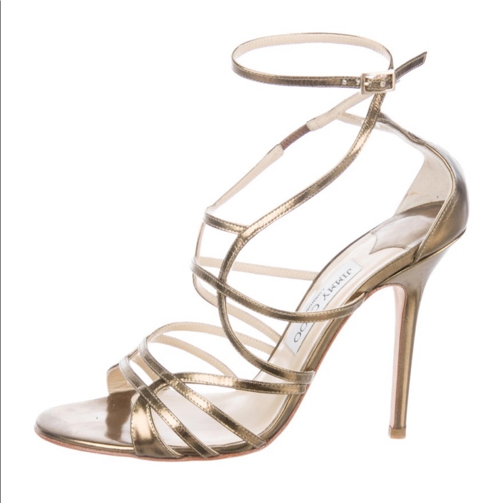 Jimmy Choo Flynn Strappy Stiletto Heels Sandals